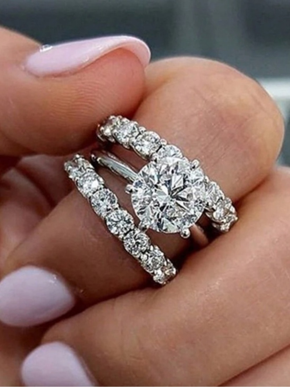 Silver ring set